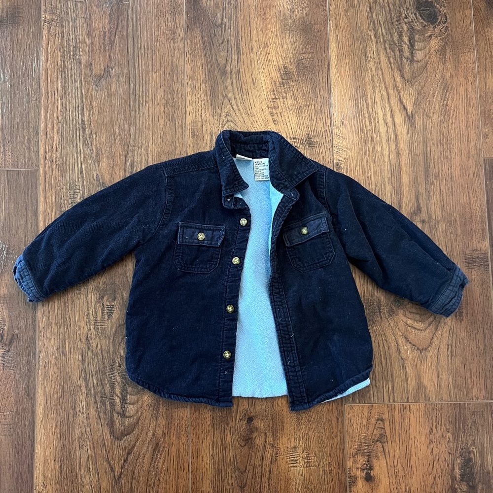 Navy Blue Corduroy Toddler Jacket